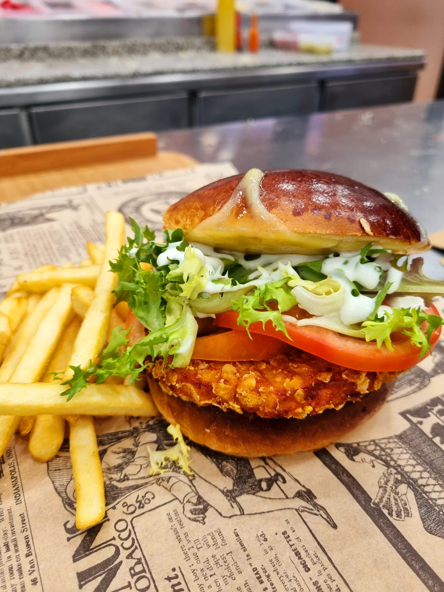 HAMBURGUESA CRUNCHY CHIK´N BURGUER